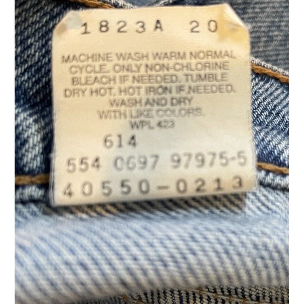 Vintage 90's Levis 550 Jeans Mens Blue Denim 42x30 Relaxed Orange Tab - Picture 9 of 9